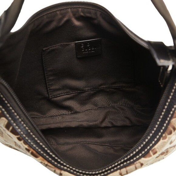 GUCCI Brown Leather Horsebit Shoulder Bag - Picture 6 of 10